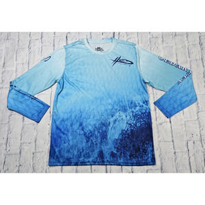 Hooked Carpe Diem MENS SIZE M Seize the Day Blue Shirt Mermaid Skull